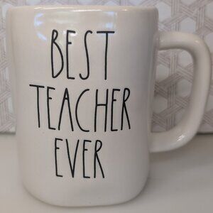 Rae Dunn Artisan Collection Best Teacher Ever Coffee Cup Mug Ceramic by Magenta